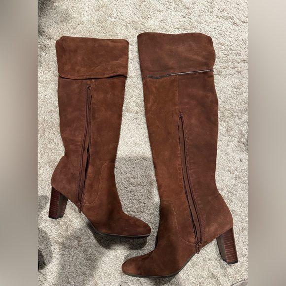 AEROSOLES Rich Brown Over the Knee Boots - Picture 2 of 8